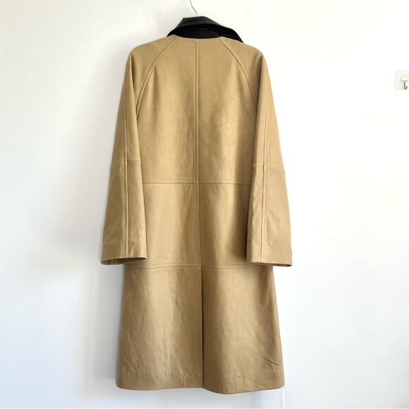 NEW NWT Reformation Veda Beck Leather Trench Coat - Picture 4 of 12